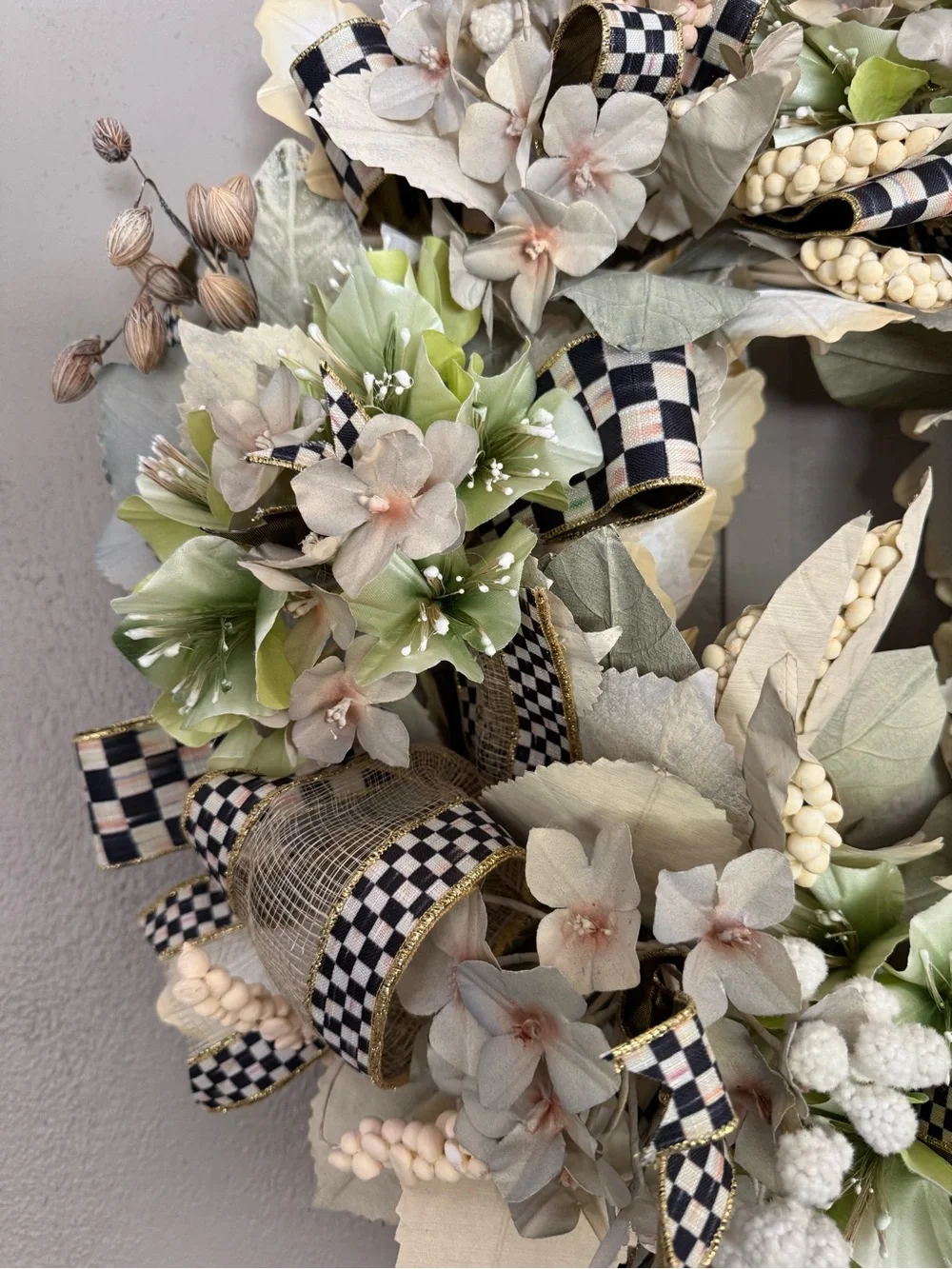 New condition MacKenzie Childs spring wreath - RETIRED
